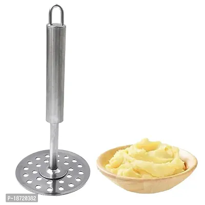 Oc9 Stainless Steel Potato Vegetable Pav Bhaji Masher Silver-thumb4