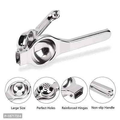 Oc9 Stainless Steel Lemon Squeezer/Hand Juicer  Roti Chimta  Potato Masher for Kitchen Tool Set-thumb5