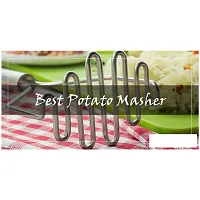 Oc9 Stainless Steel Wheel Pizza Cutter  2 Vegetable Masher/Pav Bhaji Masher/Potato Masher for Silver Kitchen Tool Set-thumb4