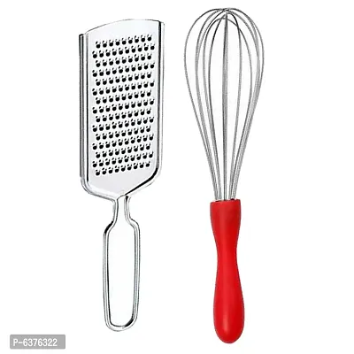 Useful Stainless Steel Cheese Grater And Egg Whisk / Egg Beater For Kitchen