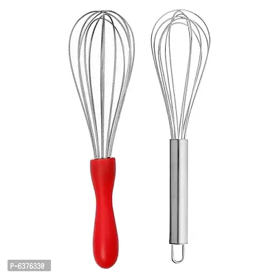 Useful Stainless Steel Egg Whisk / Egg Beater For Kitchen-Pack of 2