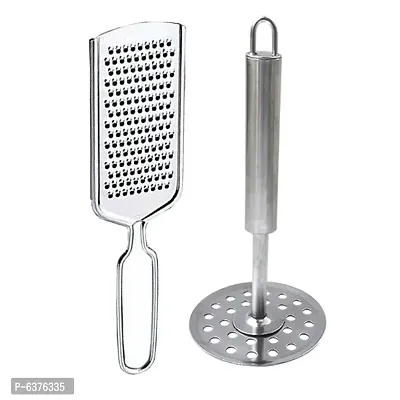 Useful Stainless Steel Cheegrater And Potato Masher Pav Bhaji Masher Vegetable Masher For Kitchen