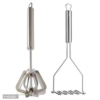 Useful Stainless Steel Hand Blender / Mathani And Potato Masher / Pav Bhaji Masher / Vegetable Masher For Kitchen