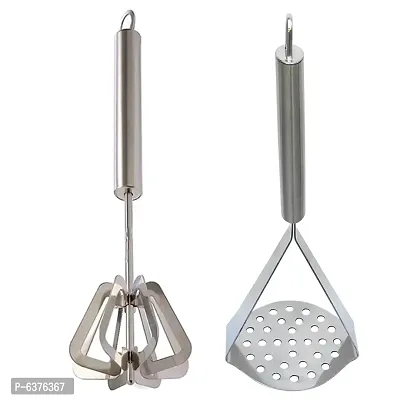 Useful Stainless Steel Hand Blender / Mathani And Potato Masher / Pav Bhaji Masher / Vegetable Masher For Kitchen