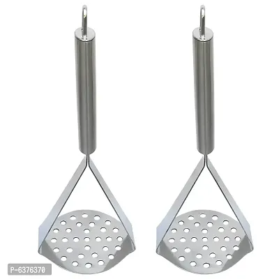 Useful Stainless Steel Potato Masher / Pav Bhaji Masher / Vegetable Masher For Kitchen Tool Set-Pack of 2-thumb0