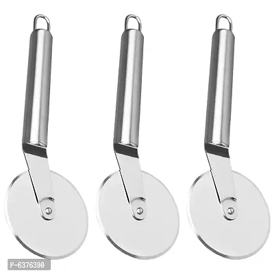 Useful Stainless Steel Pizza Cutter For Kitchen-Pack of 3