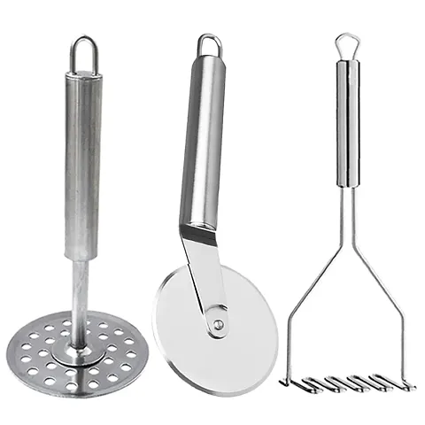 Combo of 3- Everyday Use Steel Kitchen Tools