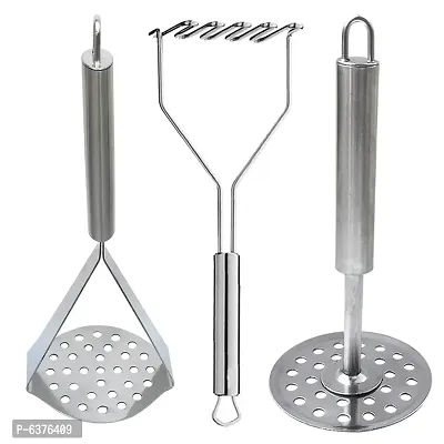 Useful Stainless Steel Potato Masher / Pav Bhaji Masher / Vegetable Masher For Kitchen Tool Set-thumb0