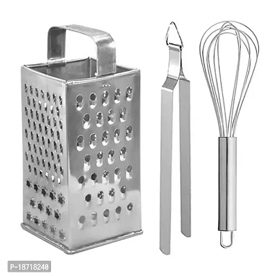 Oc9 Stainless Steel 8 in 1 Slicer/Grater  Pizza Cutter  Egg Whisk/Egg Beater for Kitchen