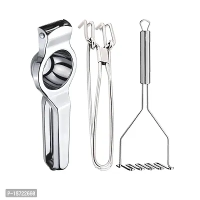 Oc9 Stainless Steel Lemon Squeezer  Pakkad  Potato Masher for Kitchen Tool Set-thumb0