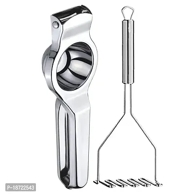 Oc9 Stainless Steel Lemon Squeezer/Hand Juicer  Potato Masher/Pav Bhaji Masher for Kitchen Tool Set-thumb0