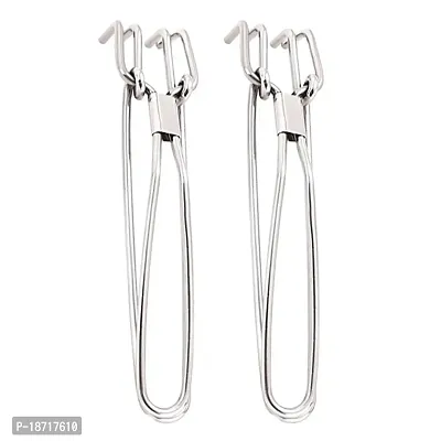 Oc9 Stainless Steel Utility Pakkad/Tong/Wire Tong/Kitchen Tool (Pack of 2) (Design 2)