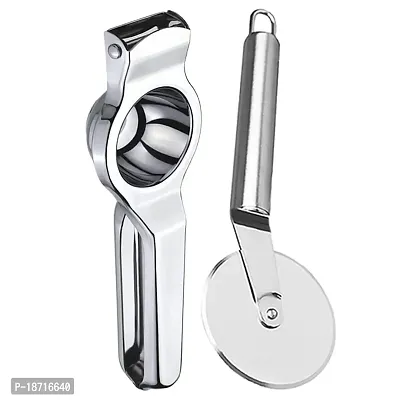 Oc9 Stainless Steel Lemon Squeezer/Hand Juicer  Pizza Cutter/Slicer for Kitchen Tool Set