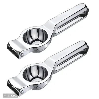Oc9 Stainless Steel Lemon Squeezer/Hand Juicer/Manual Citrus Juicer for Kitchen (Pack of 2)-thumb0