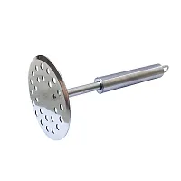 Oc9 Stainless Steel Potato Masher/Pav Bhaji Masher  Roti Chimta/Utility Tong  Egg Whisk/Egg Beater for Kitchen-thumb2