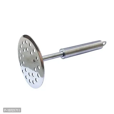 Oc9 Stainless Steel Potato Masher/Pav Bhaji Masher  Roti Chimta/Utility Tong  Egg Whisk/Egg Beater for Kitchen-thumb3