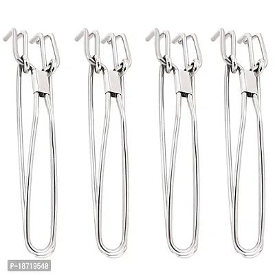 Oc9 Stainless Steel Utility Pakkad/Tong/Kitchen Tool (Pack of 4)