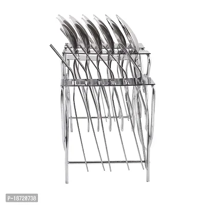 Oc9 Stainless Steel Spoon Stand/Rack/Holder Hold 24 Spoons Medium Size Silver-thumb4