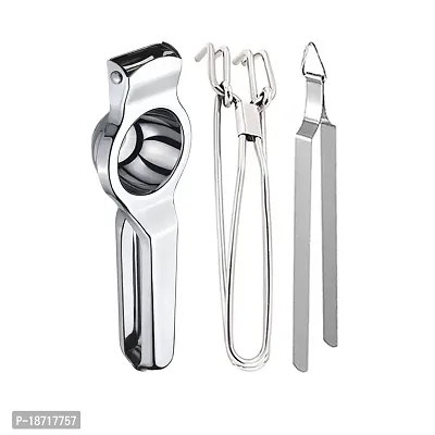 Oc9 Stainless Steel Lemon Squeezer/Hand Juicer  Pakkad/Utility Tong  Roti Chimta for Kitchen Tool Set