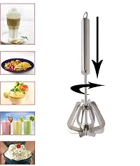 Oc9 Stainless Steel Mathani/Hand Blender/Ravai for Kitchen Tool Set-thumb3