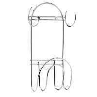 Oc9 Stainless Steel Plate Stand/Dish Rack  Chakla Belan Stand  Wall Mounted Ladle Hook Rail for Kitchen-thumb2