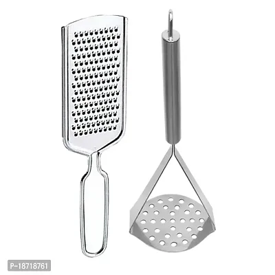 OC9 Stainless steel Cheese Grater / Coconut Grater  Potato Masher / Pav Bhaji Masher for kitchen tool set-thumb0