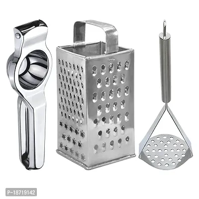 Oc9 Stainless Steel Lemon Squeezer  Grater  Potato Masher for Kitchen Tool Set-thumb0