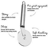 Oc9 Stainless Steel Utility Pakkad/Utility Tong  Wheel Pizza Cutter Kitchen Tool (Design 6)-thumb1