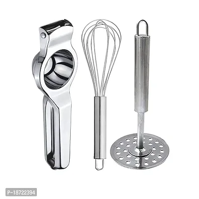 Oc9 Stainless Steel Lemon Squeezer  Egg Whisk  Potato Masher for Kitchen Tool Set