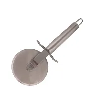 Oc9 Stainless Steel Wheel Pizza Cutter  2 Vegetable Masher/Pav Bhaji Masher/Potato Masher for Silver Kitchen Tool Set-thumb1