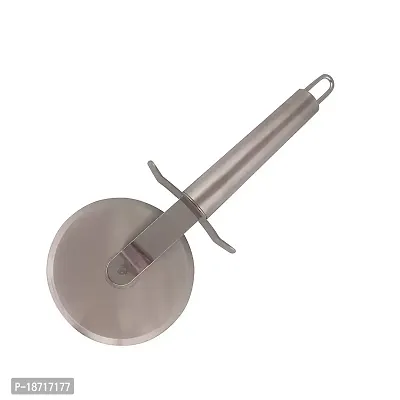 Oc9 Stainless Steel Wheel Pizza Cutter  2 Vegetable Masher/Pav Bhaji Masher/Potato Masher for Silver Kitchen Tool Set-thumb2