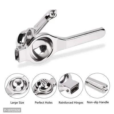 Oc9 Stainless Steel Lemon Squeezer/Hand Juicer  Roti Chimta  Potato Masher for Kitchen Tool Set-thumb5