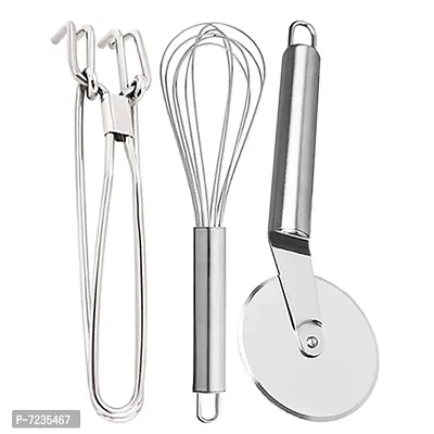 Oc9 Stainless Steel Pakkad  Egg Whisk  Pizza Cutter for Kitchen Tool Set