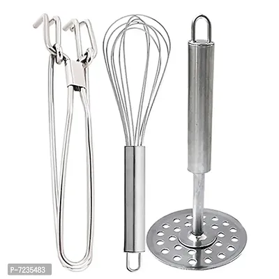 Oc9 Stainless Steel Lemon Squeezer  Egg Whisk  Potato Masher for Kitchen Tool Set