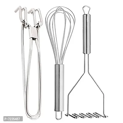 Oc9 Stainless Steel Pakkad  Egg Whisk  Potato Masher for Kitchen Tool Set