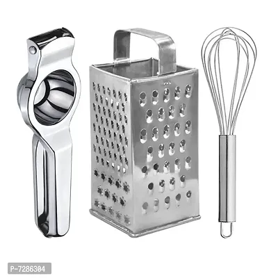 Oc9 Stainless Steel Lemon Squeezer  Grater  Egg Whisk for Kitchen Tool Set