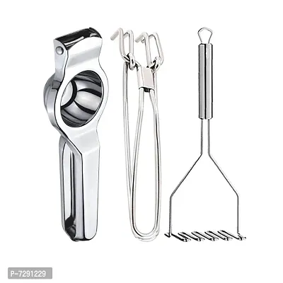 Oc9 Stainless Steel Lemon Squeezer  Pakkad  Potato Masher for Kitchen Tool Set