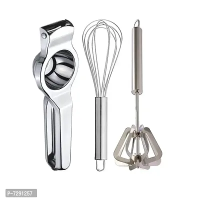 Oc9 Stainless Steel Lemon Squeezer  Egg Whisk  Mathani for Kitchen Tool Set