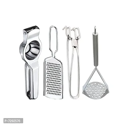 Oc9 Stainless Steel Lemon Squeezer  Grater  Pakkad  Potato Masher for Kitchen Tool Set