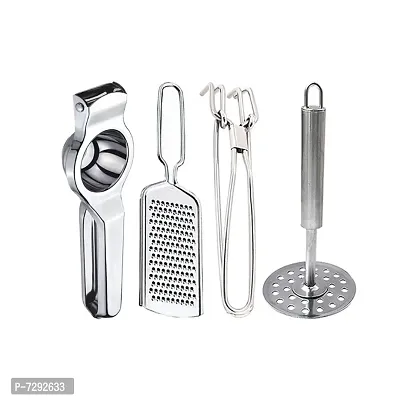 Oc9 Stainless Steel Lemon Squeezer  Grater  Pakkad  Potato Masher for Kitchen Tool Set-thumb0