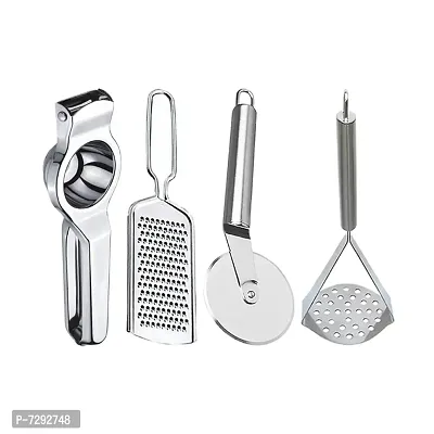 Oc9 Stainless Steel Lemon Squeezer  Grater  Pizza Cutter  Potato Masher for Kitchen Tool Set-thumb0