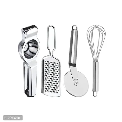 Oc9 Stainless Steel Lemon Squeezer  Grater  Pizza Cutter  Egg Whisk for Kitchen Tool Set-thumb0