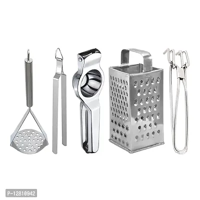 Lemon Squeezer 8 In 1 Grater Slicer Pakkad Potato Masher Roti Chimta For Kitchen-thumb0