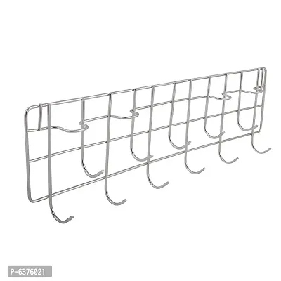 Useful Stainless Steel Plate Stand / Dish Rack Steel And Ladle Hook Rail / Wall Mounted Ladle Stand For Kitchen-thumb3