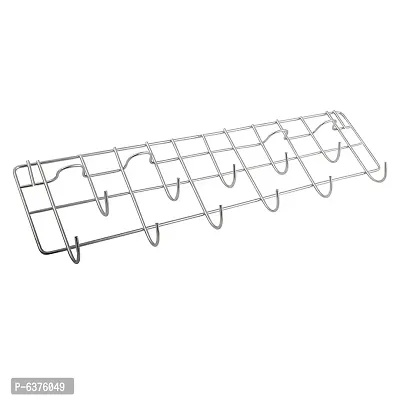 Useful Stainless Steel Plate Stand / Dish Rack Steel And Chakla Belan Stand And Ladle Hook Rail / Wall Mounted Ladle Stand For Kitchen-thumb3