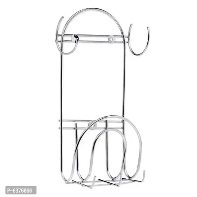 Useful Stainless Steel Chakla Belan Stand And Ladle Hook Rail Wall Mounted Ladle Stand For Kitchen-thumb4