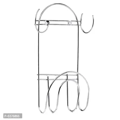 Useful Stainless Steel Plate Stand Dish Rack Steel And Chakla Belan Stand And Ladle Hook Rail Wall Mounted Ladle Stand For Kitchen-thumb5