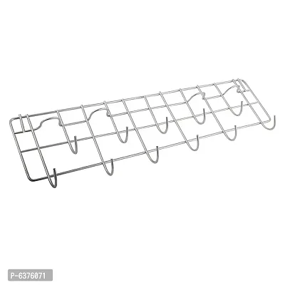 Useful Stainless Steel Plate Stand Dish Rack Steel And Chakla Belan Stand With Hook And Ladle Hook Rail Wall Mounted Ladle Stand For Kitchen-thumb5