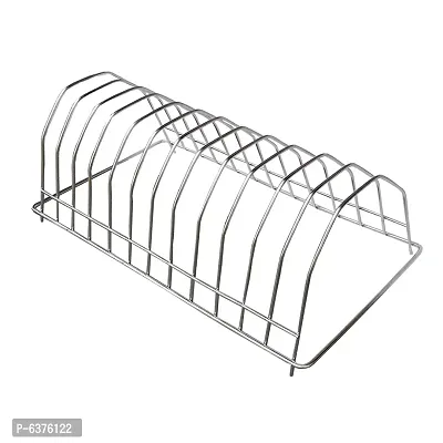 Useful Stainless Steel Plate Stand / Dish Rack Steel-Pack of 2 And Chakla Belan Stand For Kitchen-thumb3