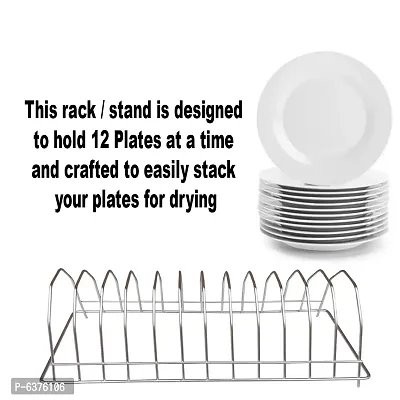 Useful Stainless Steel Plate Stand Dish Rack Steel Pack Of 2 And Chakla Belan Stand For Kitchen-thumb4